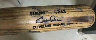 Carlos Baerga Game Louisville Slugger C243 Baseball Bat Cleveland Indians 5