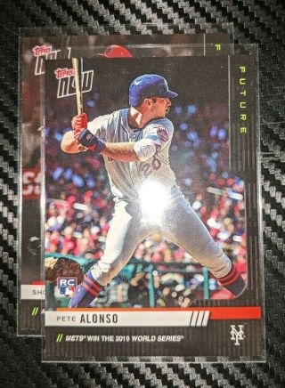 2019 Topps Now Future World Series Champions 54 Pete Alonso Rc Mets
