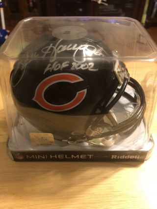 Dan Hampton Inscribed Autograph Mini Helmet Bears
