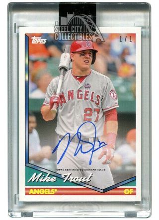 Mike Trout 2018 Topps Transcendent Through The Years Autograph 1/1 Mt - 1994