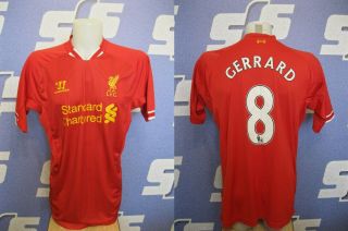 Fc Liverpool 2013/2014 8 Gerrard Home Size Xl Warrior Football Shirt Jersey