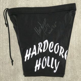 Hardcore Holly Wrestling Trunks Shorts Signed Wwe Wrestler Match Worn Ring