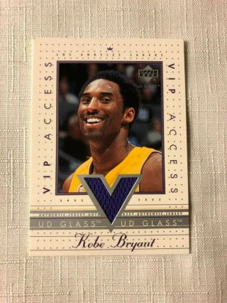 Kobe Bryant 03/04 Ud Glass " Vip Access " Gu Jersey Card