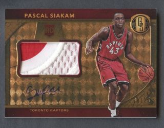 2016 - 17 Gold Standard Pascal Siakam Rpa Rc Rookie Patch Auto 20/25