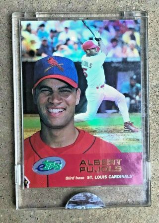 Albert Pujols Encased Rookie Card 2001 Etopps 143 St.  Louis Cardinals.
