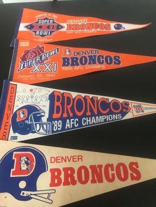 Vintage Nfl Denver Broncos Afc Champions Years 1986,  1987 And 1989