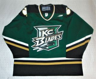 Rare Bauer Kansas City Blades Ihl St.  Patricks Green Alternative Jersey Size 56