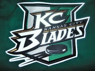 Rare Bauer Kansas City Blades IHL St.  Patricks Green Alternative Jersey Size 56 2