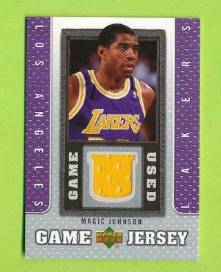 2007 - 08 Upper Deck Game Jersey Swatch - Magic Johnson (gj - Mj) Lakers