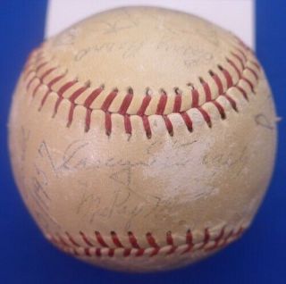 1957 York Yankees Autograph Signed Team Ball (27) Mantle Stengel Berra Ford,