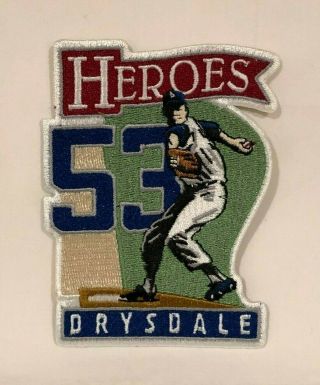 Don Drysdale Los Angeles Dodgers Heroes Patch 1999 Limited Edition