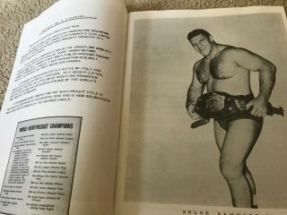 2 Tri - State Wrestling Program Bruno Sammartino Portrait of a Champion NM - 7