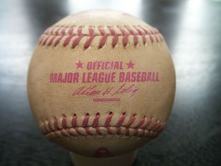 Official Mlb Major League Game Issue Pink Breast Cancer Game Baseball Mud Rubbed