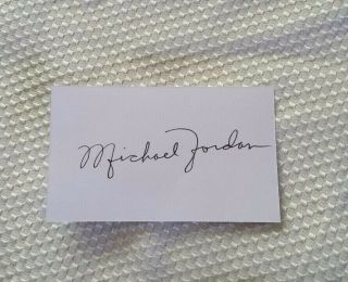 Michael Jordan Autographed Signed Index Card Chicago Bulls
