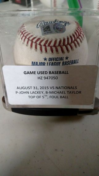 Michael Taylor Game Foul Ball - Lackey - Nationals/cardinals - Baseball