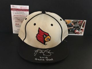 Nick Solak Louisville Cardinals Signed 2016 Game Hat Jsa Witness