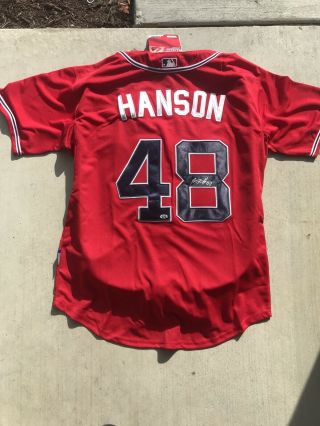 Tommy Hanson Atlanta Braves (deceased) Signed Nwt Majestic Authentic Jersey