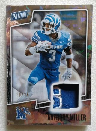Anthony Miller 2019 Fathers Day Cracked Ice /25 Letter Patch Memphis S Sp