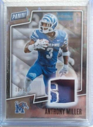 ANTHONY MILLER 2019 FATHERS DAY CRACKED ICE /25 LETTER PATCH MEMPHIS S SP 3