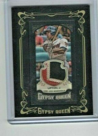 2014 Topps Gypsy Queen Black 3x Color Relic Justin Upton D Only 4/10 Braves