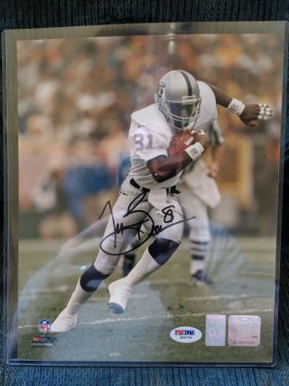 Tim Brown Oakland Raiders Signed/autographed 8x10 Psa/dna