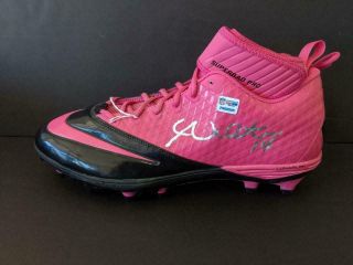 Andy Dalton Autograph Signed Nike Breast Cancer Game Issued Shoe Auto Psa/dna