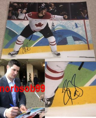 Sidney Crosby Signed Team Canada Olympics Gw Goal 16x20 Photo W/exact Proof