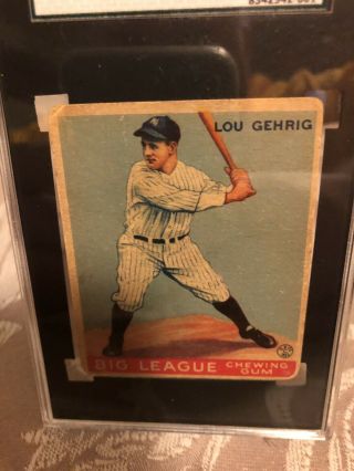 1933 Goudey Lou Gehrig 92 Sgc 35 Good,  2.  5 No Creases.