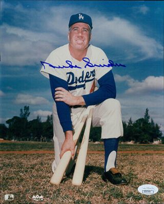 Duke Snider Los Angeles Dodgers Signed 8x10 Glossy Photo Jsa Authenticated