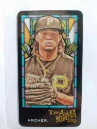 2019 Topps Allen & Ginter Base Mini Stained Glass 85 Chris Archer (25 Copies)