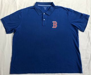 Boston Red Sox Polo Shirt Size 2xl Sweatshirt Jersey Golf T - Shirt Blue Mlb Xxl