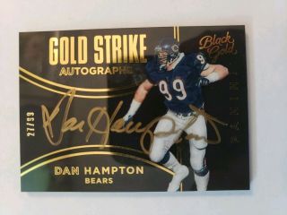 Dan Hampton 2016 Panini Black Gold Autograph Gold Strike 27/99