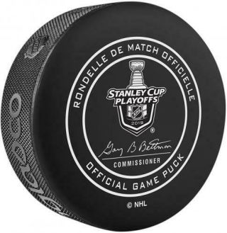 St.  Louis Blues Unsigned InGlasCo 2019 Stanley Cup Playoffs Official Game Puck 2