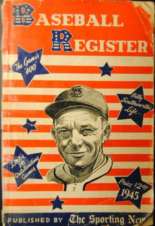 1945 The Sporting News Baseball Register - St Louis Cardinals Billy Southworth
