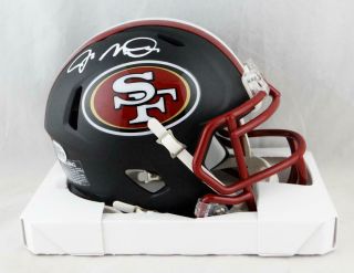 Joe Montana Signed San Francisco 49ers Flat Black Mini Helmet - Beckett Auth