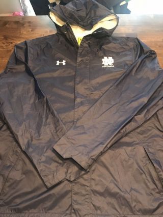 Notre Dame Football Team Issued Full Zip Jacket Sz Xl
