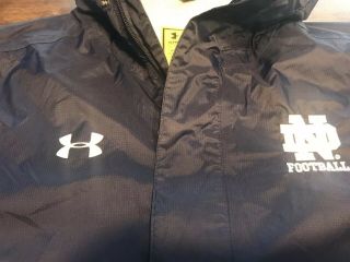 Notre Dame Football Team Issued Full Zip Jacket Sz Xl 2
