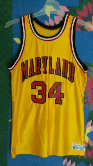 Vintage Champion Maryland Len Bias 34 Jersey Size Men 
