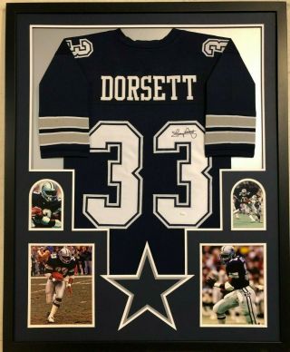 Framed Dallas Cowboys Tony Dorsett Autographed Signed Jersey Jsa
