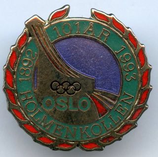Norway Oslo 1993 Holmenkollen Olympic Pin Badge Grade