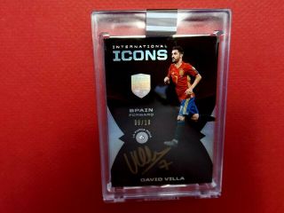 2018 Eminence Soccer David Villa Auto 8/10 Diamond Autograph Spain Inter Icons