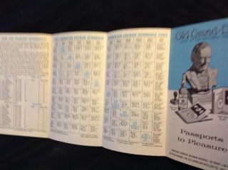 1962 National Distillers Products Co.  Baseball Schedule Folded To Fit Pocket EUC 4