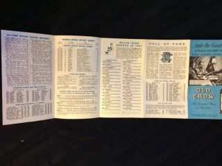 1962 National Distillers Products Co.  Baseball Schedule Folded To Fit Pocket EUC 5