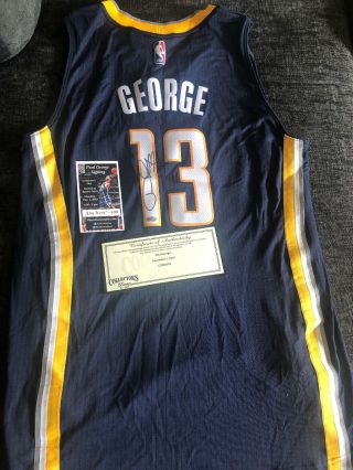 Paul George Signed Autographed Indiana Pacers Jersey Nba Clippers Psa
