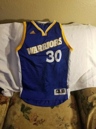 Golden State Warriors Jersey - Small - Throwback - Curry - Adidas