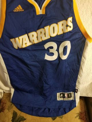 GOLDEN STATE WARRIORS JERSEY - SMALL - THROWBACK - CURRY - ADIDAS 2