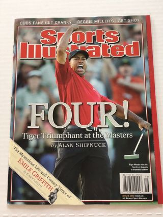 Si: Sports Illustrated April 18,  2005 Tiger Woods,  Masters Ex Four Dm1