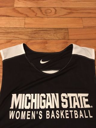Michigan State Spartans NCAA Nike Team Issued Women ' s Basketball Jersey 3