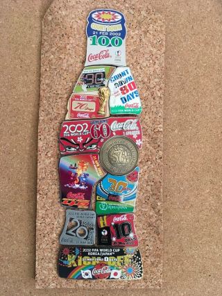 2002 Fifa Japan World Cup Coca Cola Pin Badge Count Down 11 Pins Set