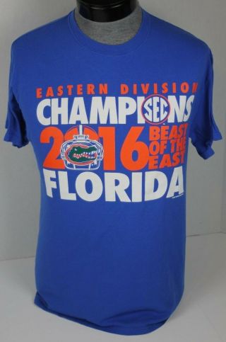 2016 University Of Florida Gators Football Eastern Division Champions T - Shirt M